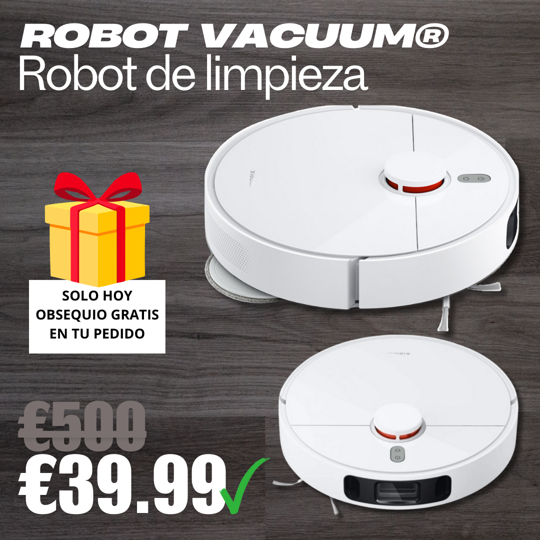 Robot Vacuum® + 2 mopas + REGALO SORPRESA [Liquidación por cierre]